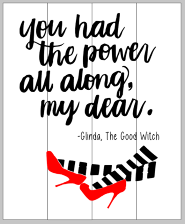 You had the power all along my dear