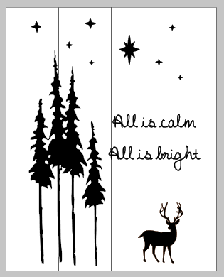 All is calm All is bright with deer and trees
