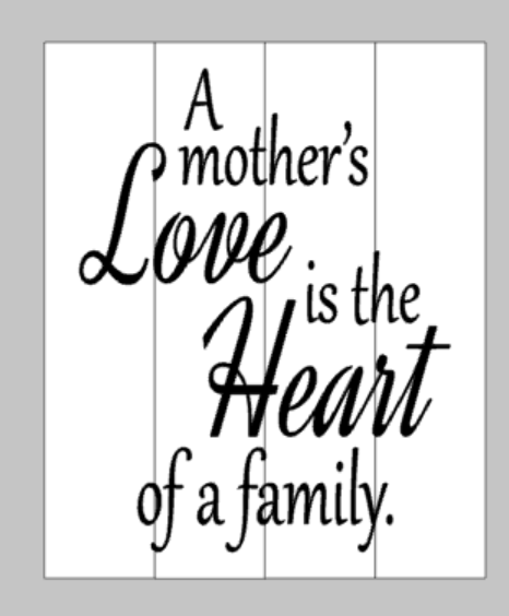 A Mother's love is the heart of a family