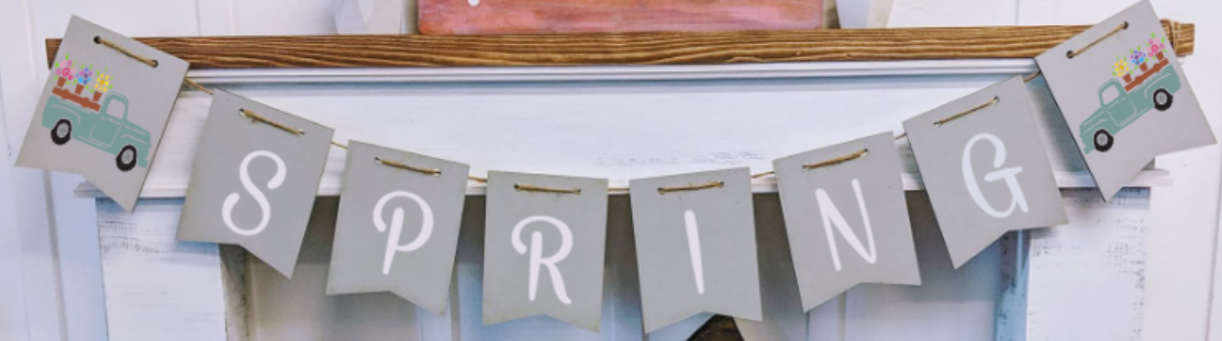 Banner - spring with trucks