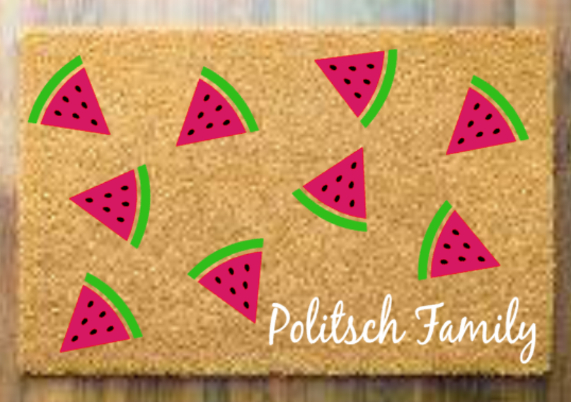 Watermelons with family name