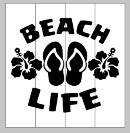 Beach Life with flip flops and flowers