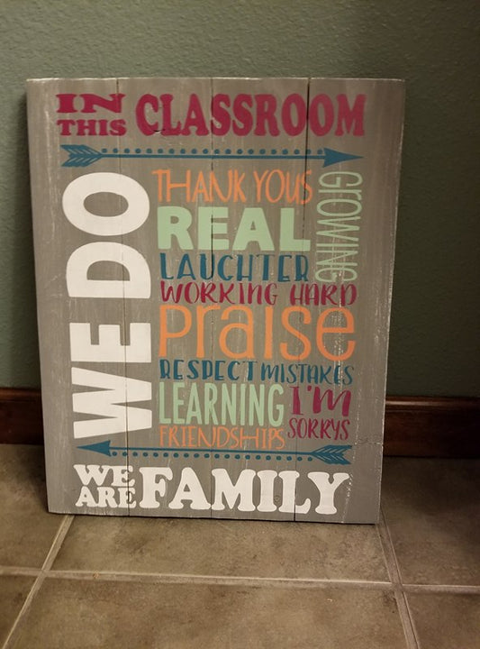 In this classroom we do thank yous