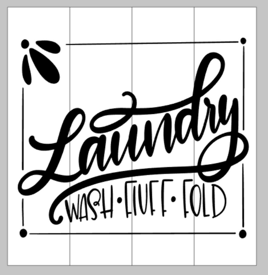 laundry wash fluff fold with boarder