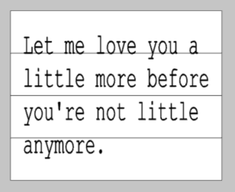 Let me love you alittle more