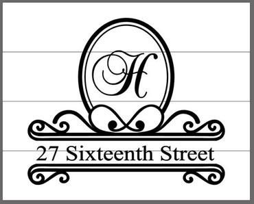 Monogram with address