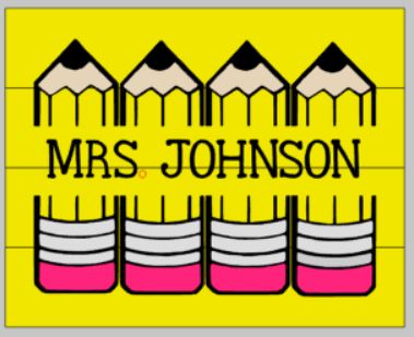 Pencils with teachers last name