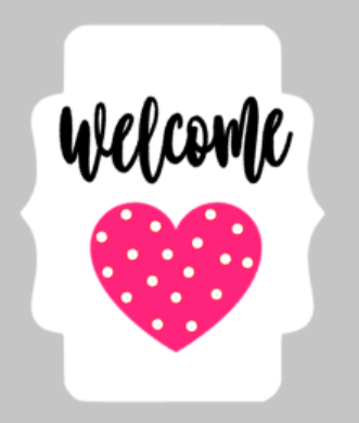 3D interchangeable door hanger welcome