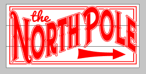 The north pole with arrow