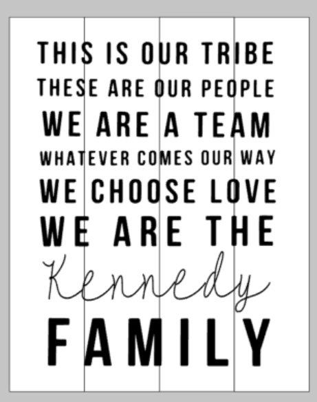 This is our tribe These are our people with family name