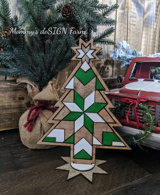 3D Barn Quilt Tree