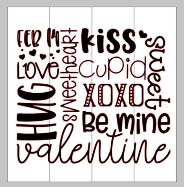 Valentines day subway art