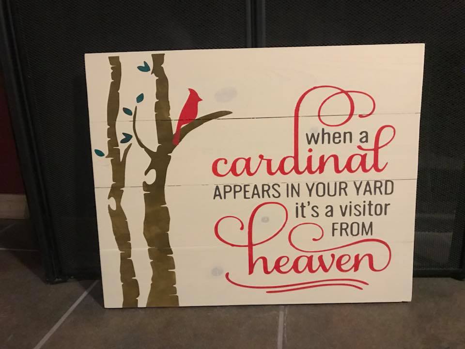 When a cardinal appears in your yard it's a visitor from heaven